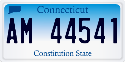 CT license plate AM44541