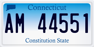 CT license plate AM44551