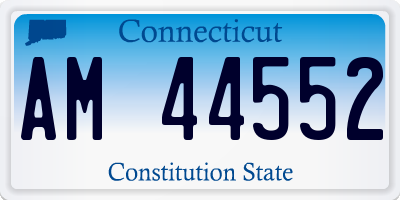 CT license plate AM44552