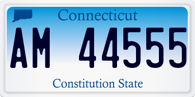 CT license plate AM44555