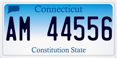 CT license plate AM44556