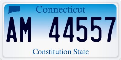 CT license plate AM44557
