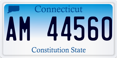 CT license plate AM44560