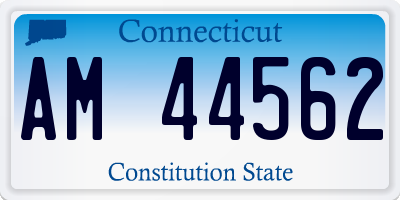 CT license plate AM44562