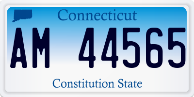 CT license plate AM44565