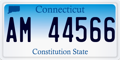 CT license plate AM44566