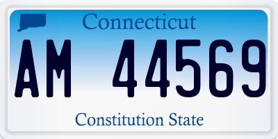 CT license plate AM44569