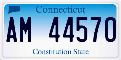 CT license plate AM44570