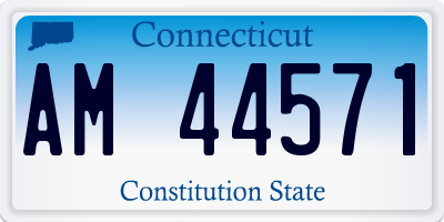 CT license plate AM44571