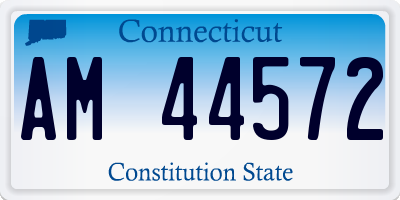 CT license plate AM44572