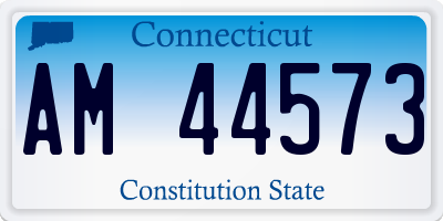 CT license plate AM44573
