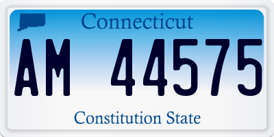 CT license plate AM44575