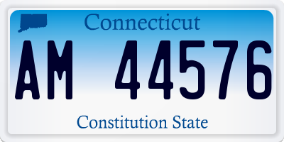 CT license plate AM44576