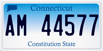 CT license plate AM44577