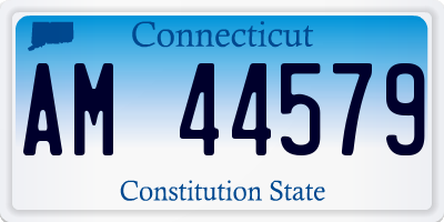 CT license plate AM44579