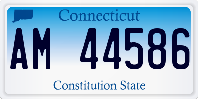 CT license plate AM44586