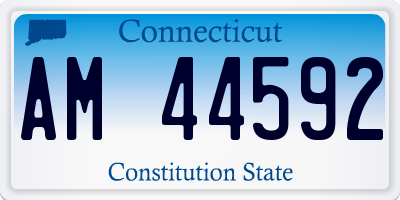 CT license plate AM44592