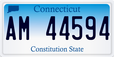 CT license plate AM44594