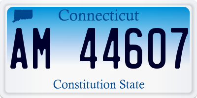 CT license plate AM44607