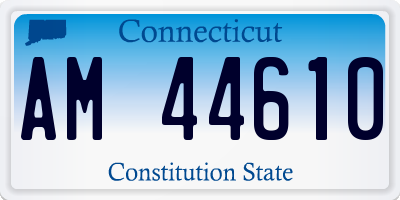 CT license plate AM44610