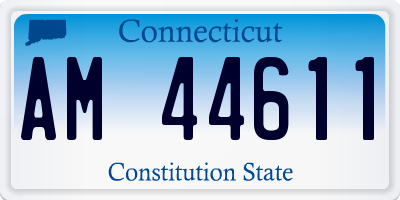 CT license plate AM44611