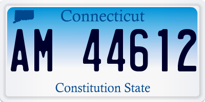CT license plate AM44612