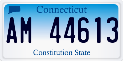 CT license plate AM44613