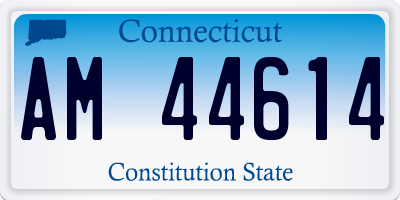 CT license plate AM44614