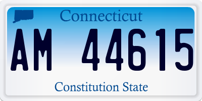 CT license plate AM44615