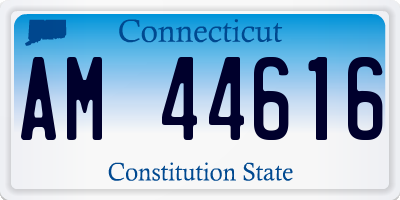 CT license plate AM44616