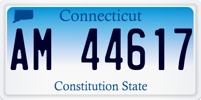 CT license plate AM44617