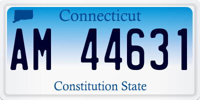 CT license plate AM44631