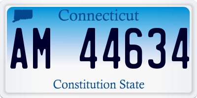 CT license plate AM44634