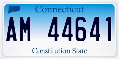 CT license plate AM44641