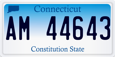 CT license plate AM44643