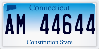 CT license plate AM44644