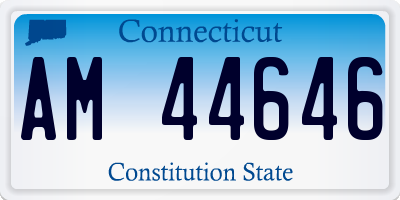 CT license plate AM44646