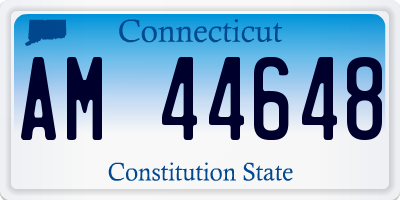 CT license plate AM44648