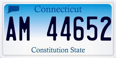 CT license plate AM44652