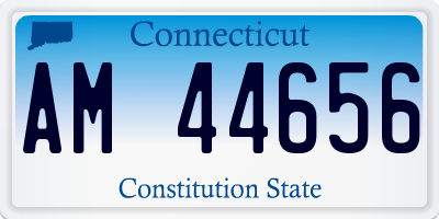 CT license plate AM44656