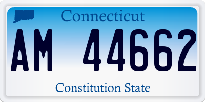 CT license plate AM44662