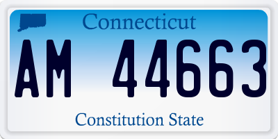CT license plate AM44663