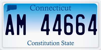 CT license plate AM44664