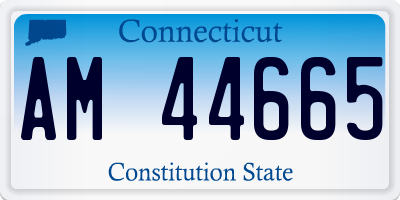CT license plate AM44665