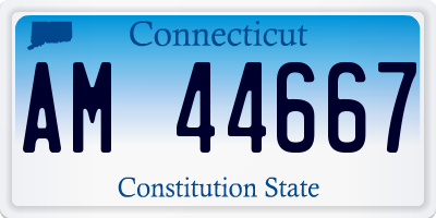 CT license plate AM44667