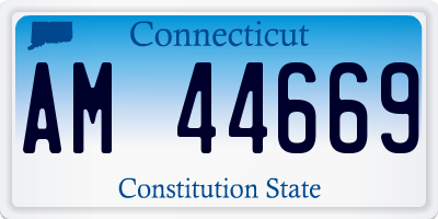CT license plate AM44669
