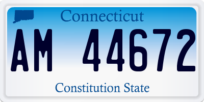CT license plate AM44672