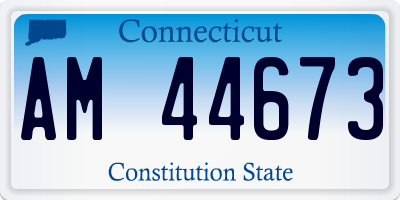 CT license plate AM44673