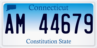 CT license plate AM44679