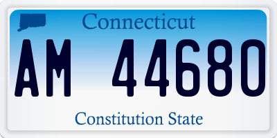 CT license plate AM44680